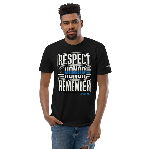 Men's NPW2024 Respect Honor Remember LG Fitted T-Shirt