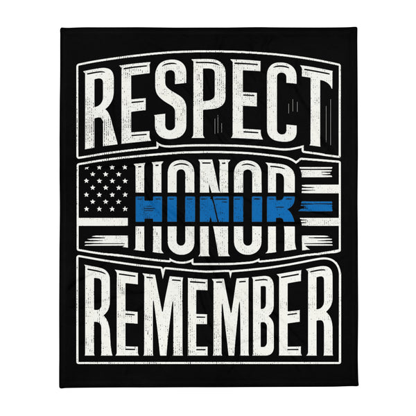 Respect Honor Remember Throw Blanket (Multiple Sizes)