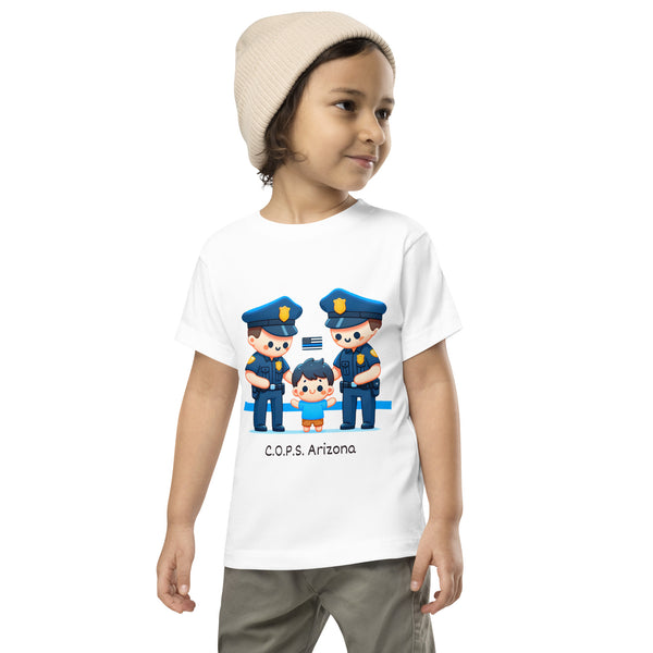 Toddler Kawaii Two Officers and Boy T-Shirt