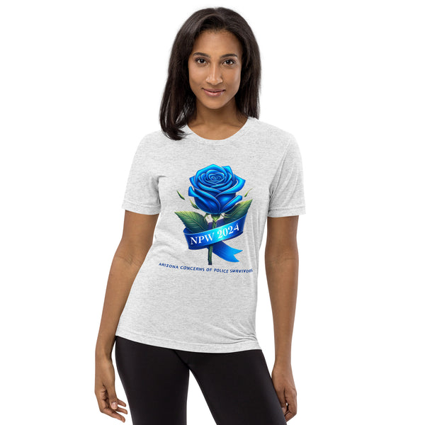 Women's NPW2024 Blue Rose Tri-Blend T-Shirt