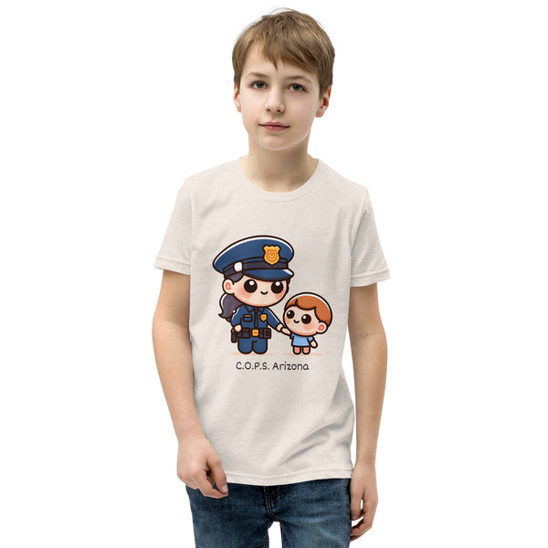 Youth Kawaii Female Officer and Child T-Shirt