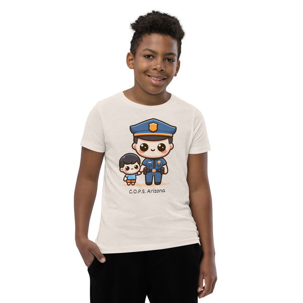 Youth Kawaii Male Officer and Child T-Shirt
