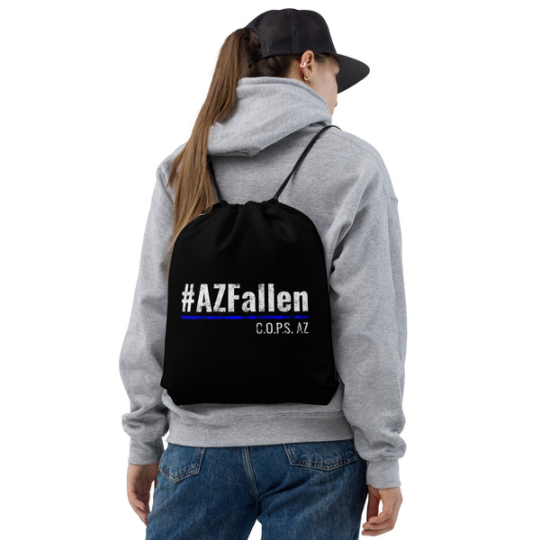 #AZFallen COPS AZ Black Drawstring bag