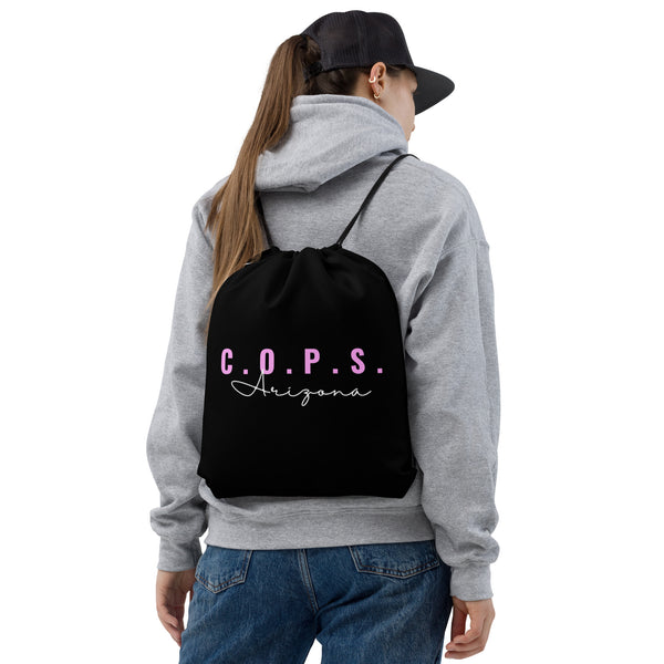 COPS Arizona Pink/Black Drawstring bag