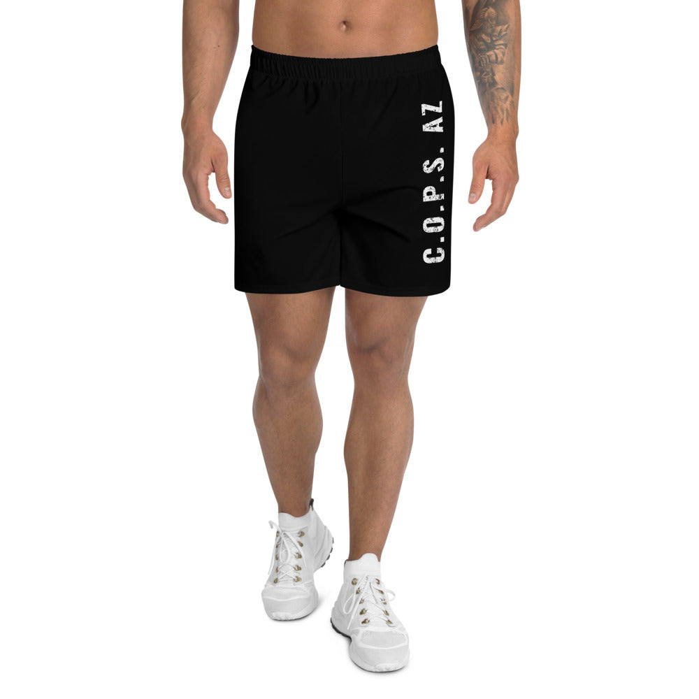 C.O.P.S. AZ Men's Athletic Long Shorts (Black)