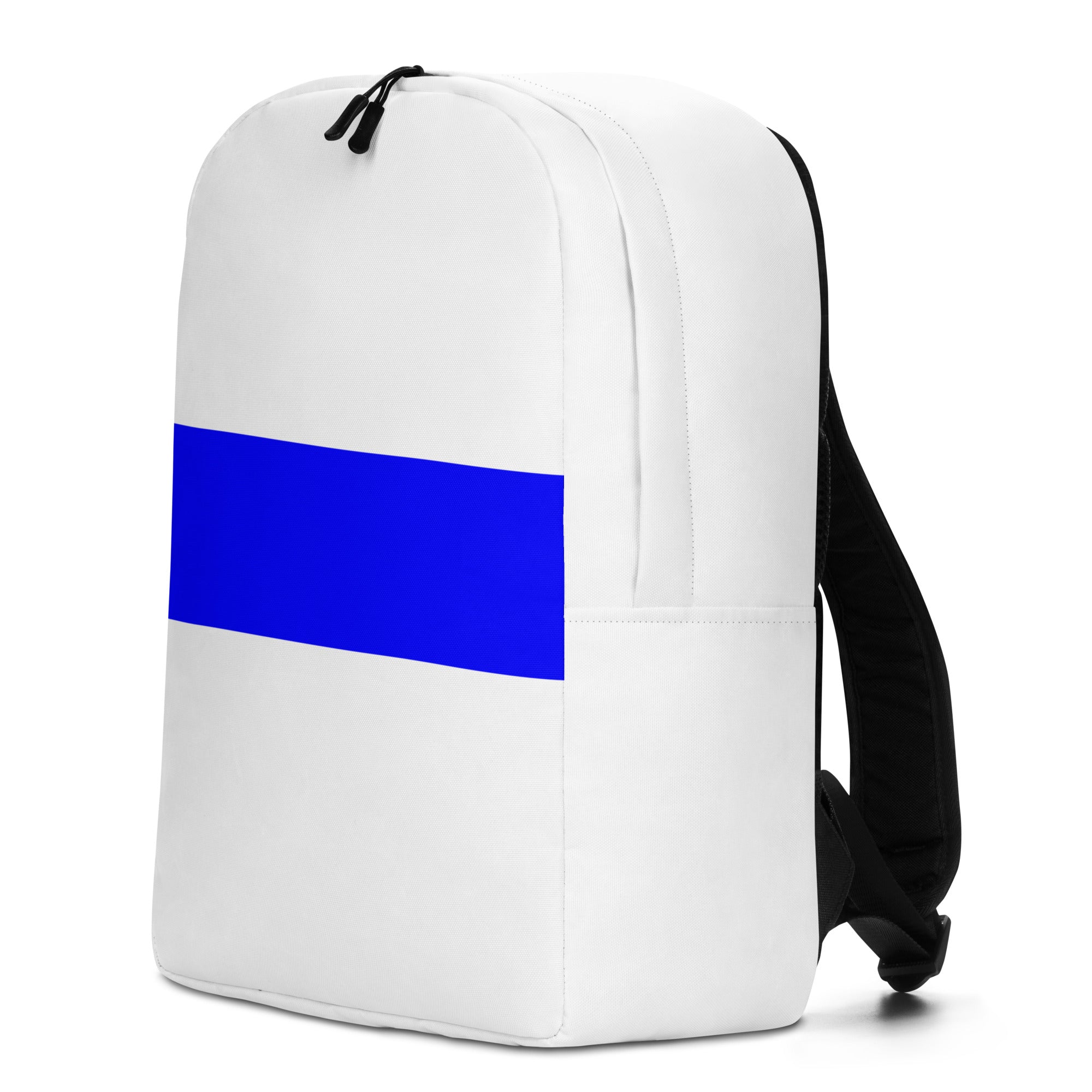 Thin Blue Line (White) Minimalist Backpack