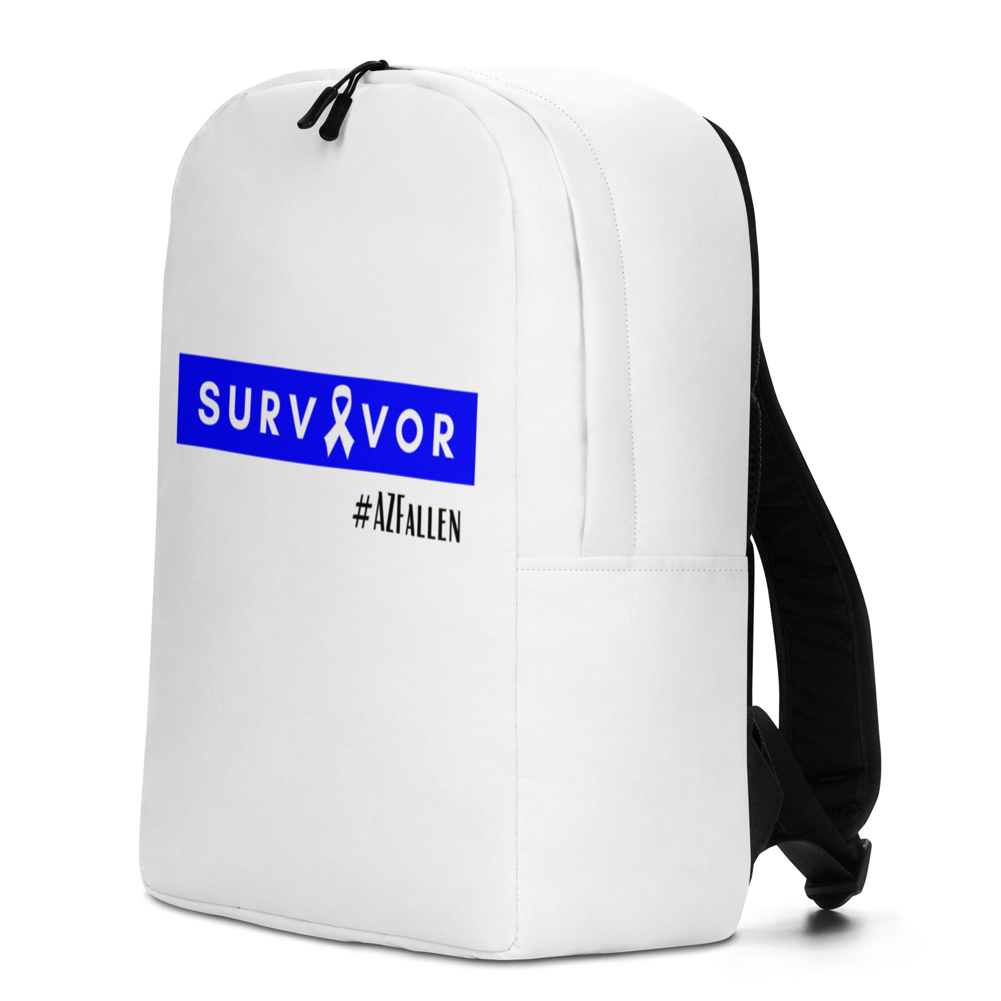 Survivor Ribbon (White) Minimalist Backpack