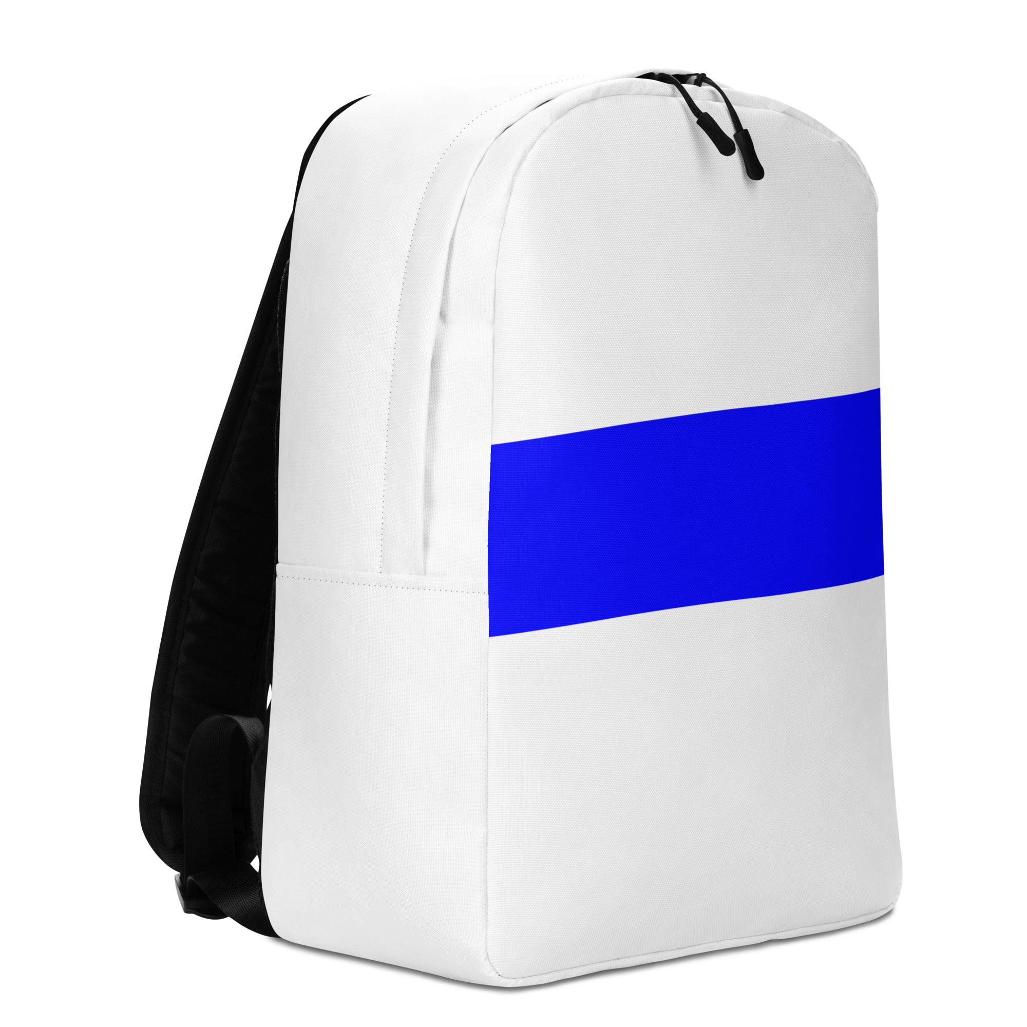 Thin Blue Line (White) Minimalist Backpack
