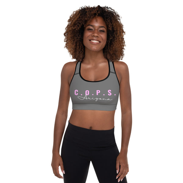 C.O.P.S. Arizona Padded Sports Bra (Pink/Grey)