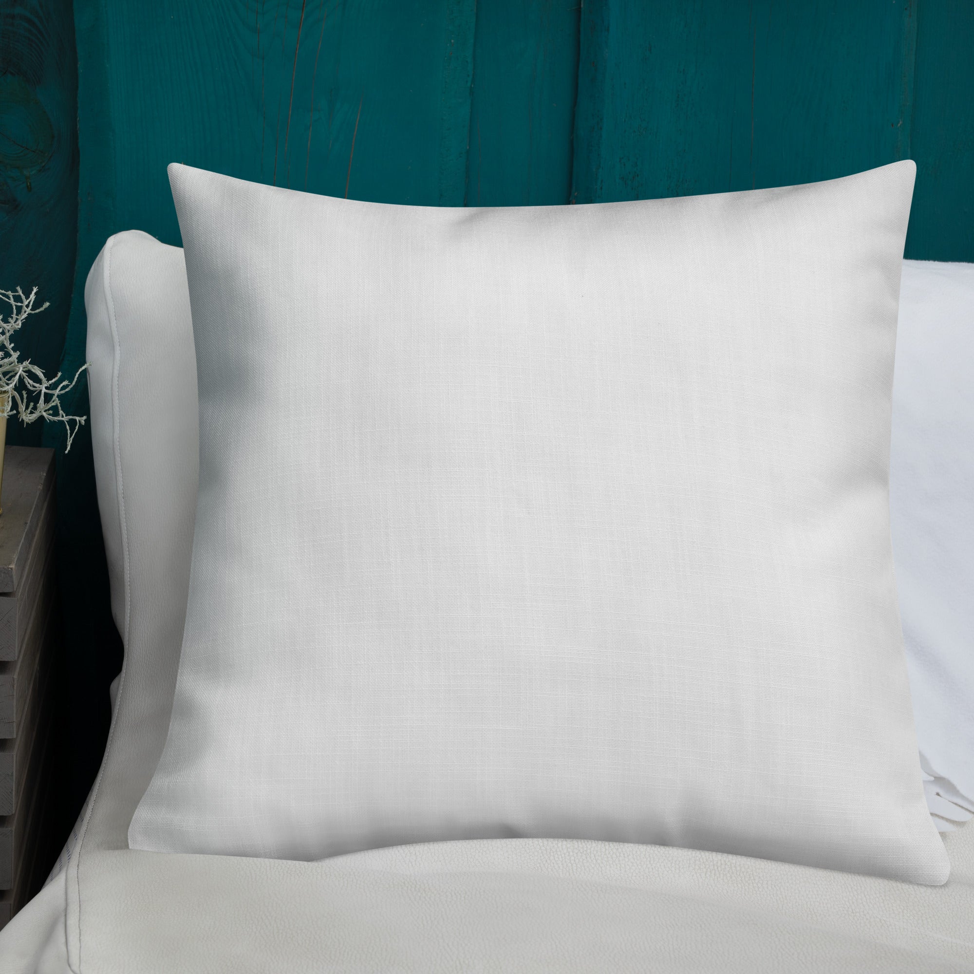 Thin Blue Line Premium Throw Pillow (White Back)