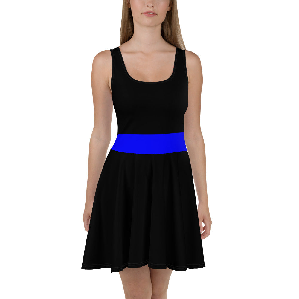 Thin Blue Line (Waist) Skater Dress