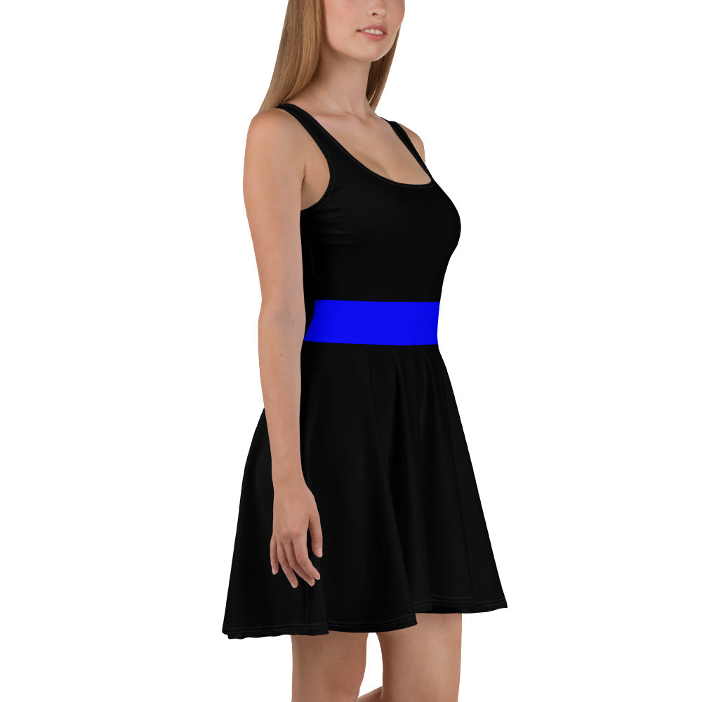 Thin Blue Line (Waist) Skater Dress