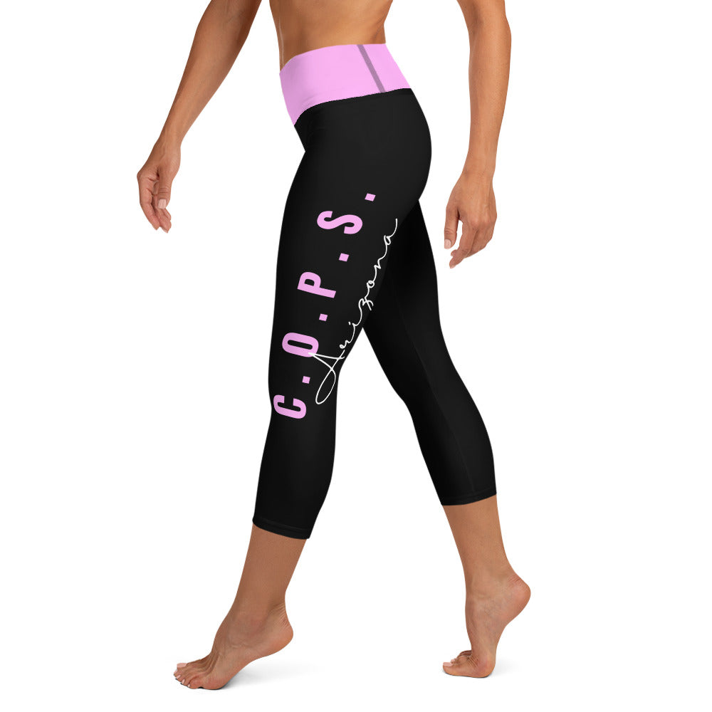 C.O.P.S. Arizona Yoga Capri Leggings (Pink/Black)