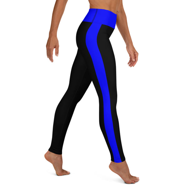 Thin Blue Line Black Yoga Leggings
