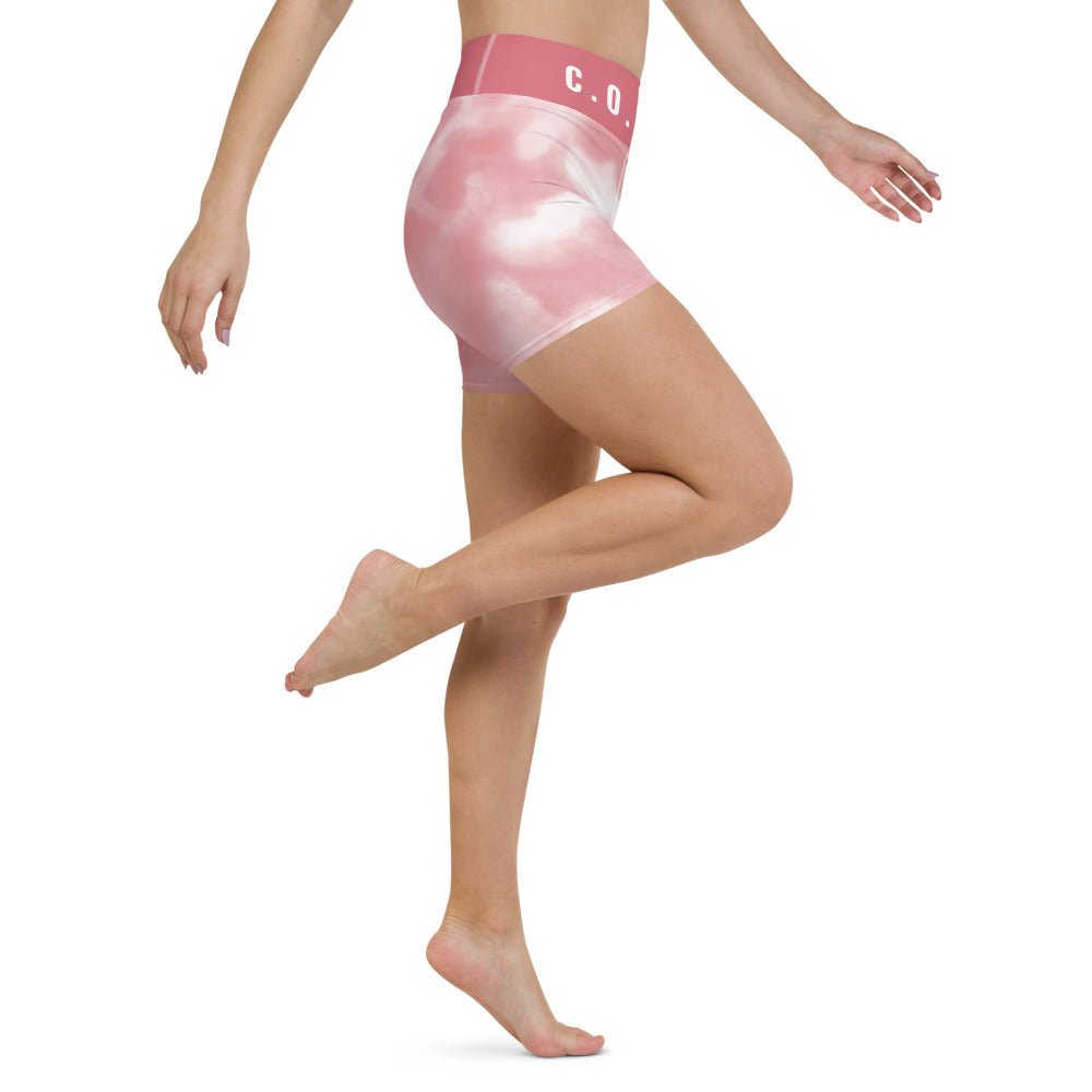 C.O.P.S. Arizona Pink Tie-Dye Yoga Shorts