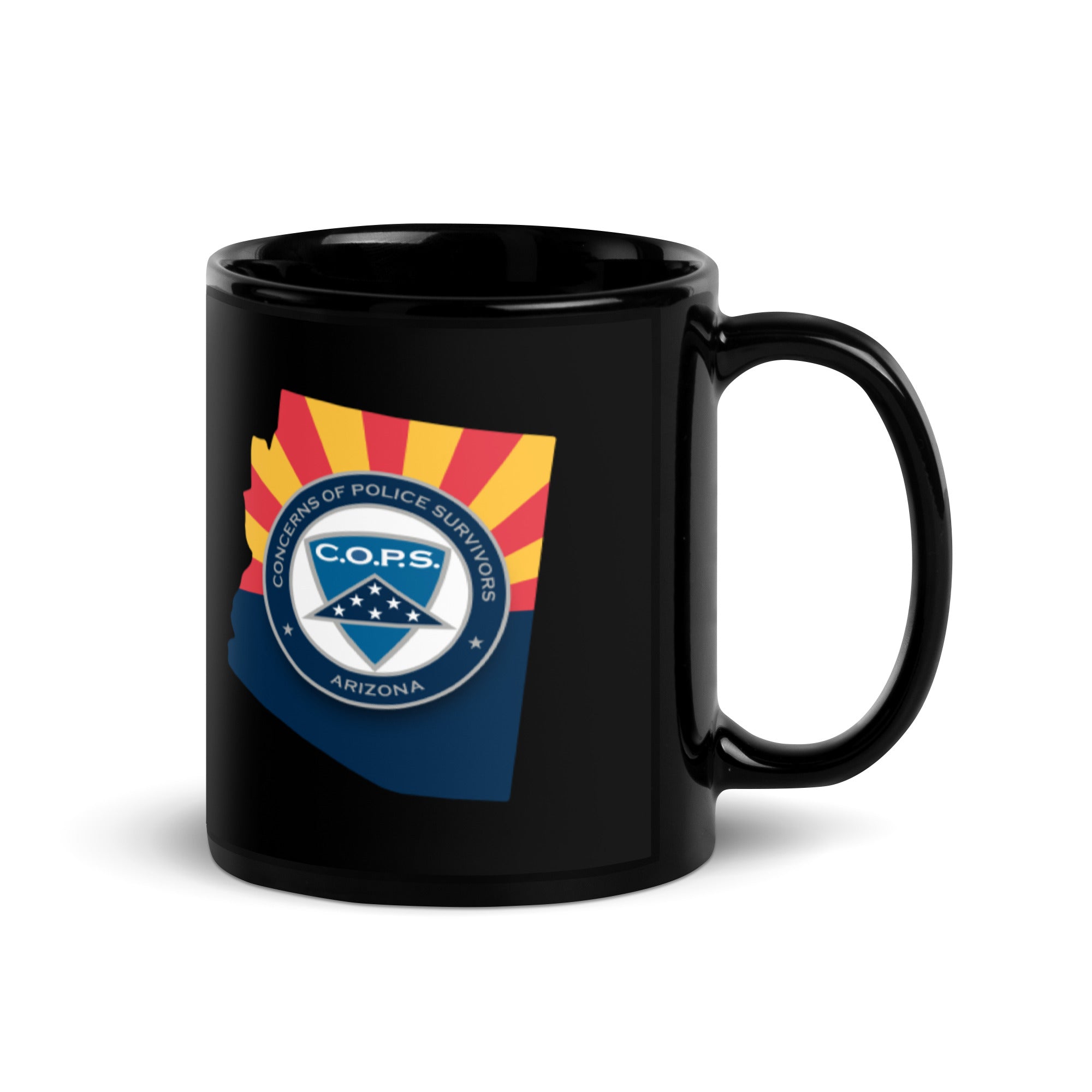 COPS Arizona Logo Black Glossy Mug
