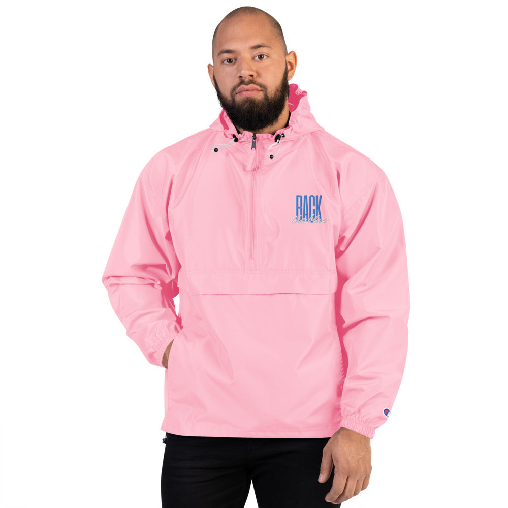 Back The Blue Embroidered Champion Men's Packable Jacket