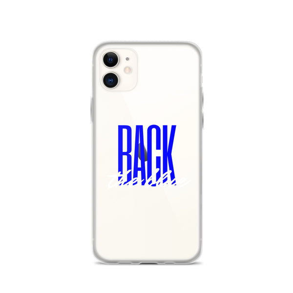 Back the blue (White text) iPhone Case