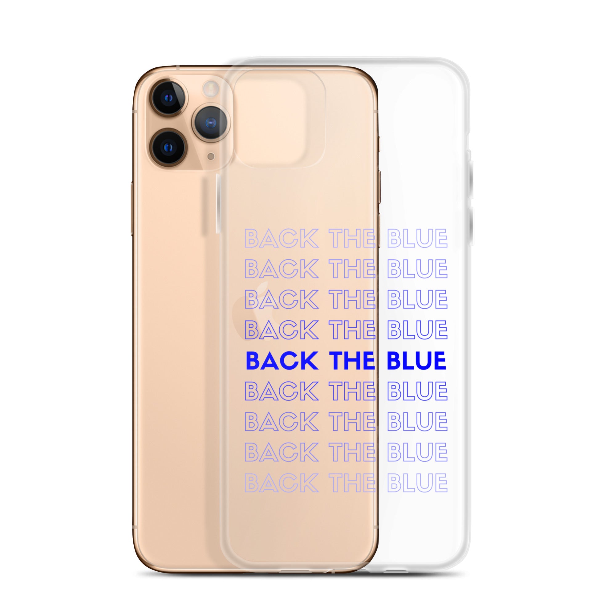 Back the Blue Gradient iPhone Case