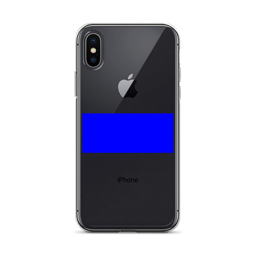 Thin Blue Line Clear iPhone Case