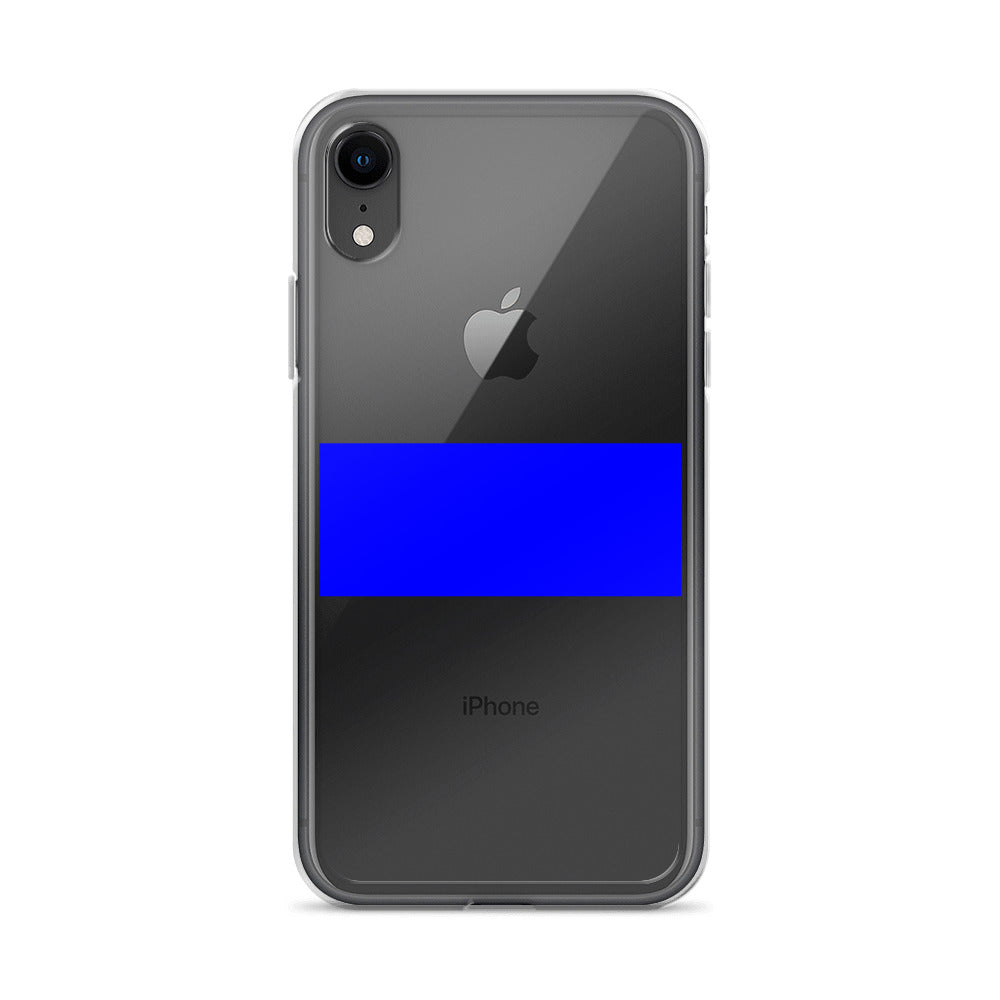 Thin Blue Line Clear iPhone Case