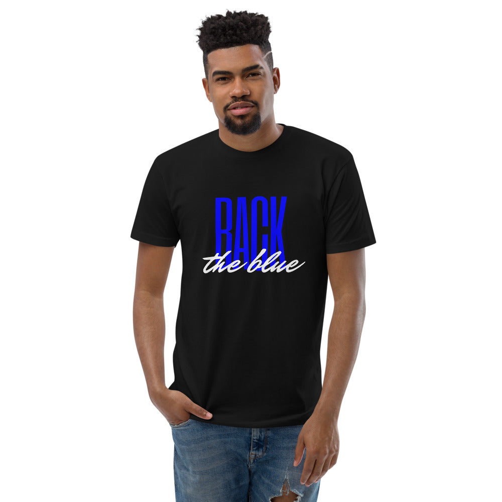 Back The Blue Men's Short Sleeve Fitted T-shirt