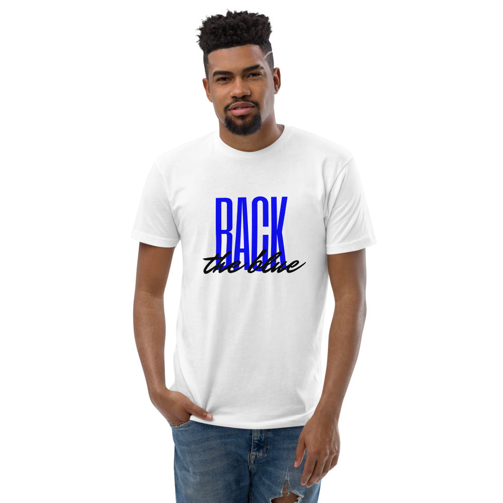 Back The Blue Men's Short Sleeve Fitted T-shirt