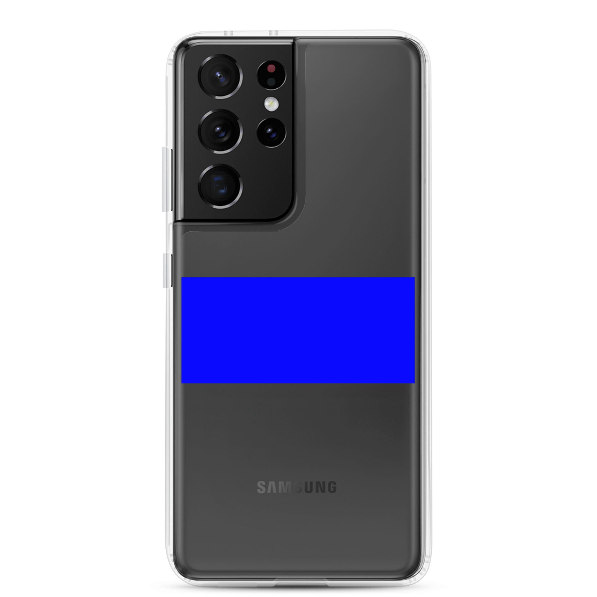 Thin Blue Line Clear Samsung Case