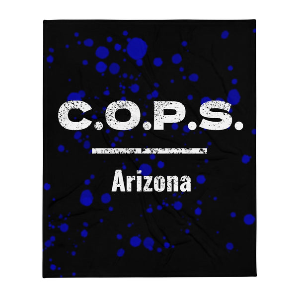 COPS Arizona Blue Splatter Throw Blanket 50" x 60"