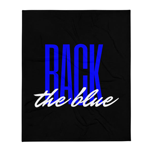Back The Blue Throw Blanket 50" x 60"