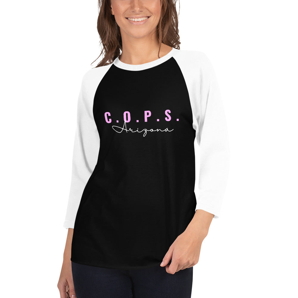 C.O.P.S. Arizona Women's 3/4 Sleeve Tee (Pink)