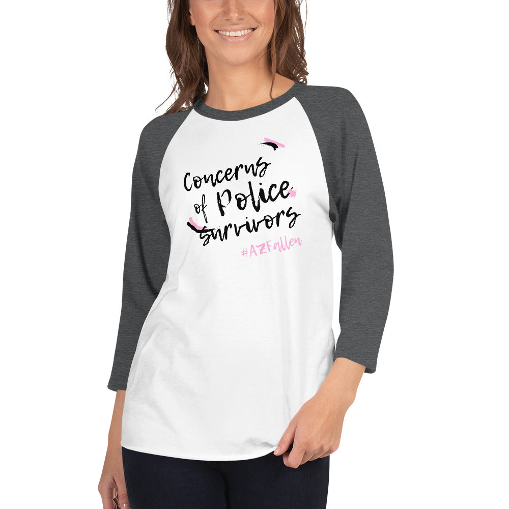 Concerns of Police Survivors #AZFallen Women's 3/4 Sleeve Tee (Pink)
