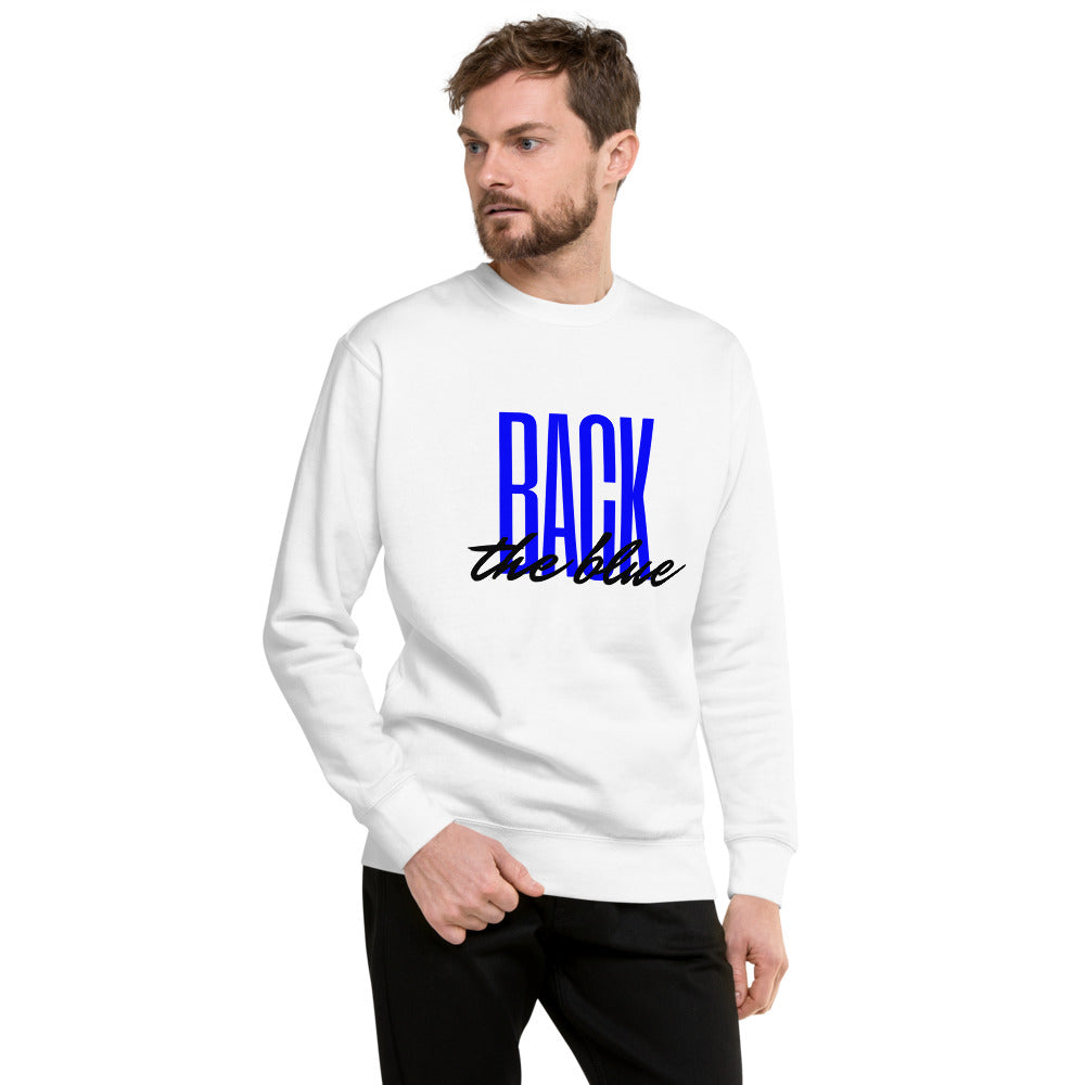 Back The Blue Men's Fleece Pullover Sweatshirt