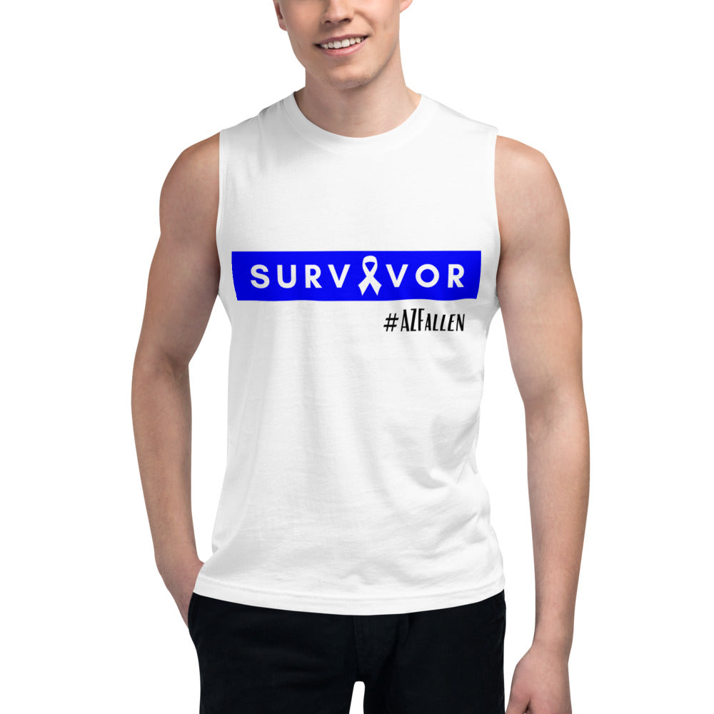 Survivor Ribbon #AZFallen Men's Muscle Tank