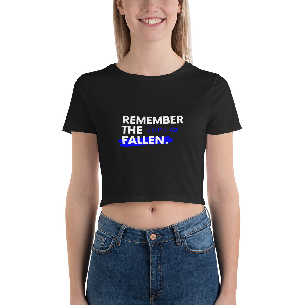 Remember the Fallen Women’s Crop Slim Fit Tee