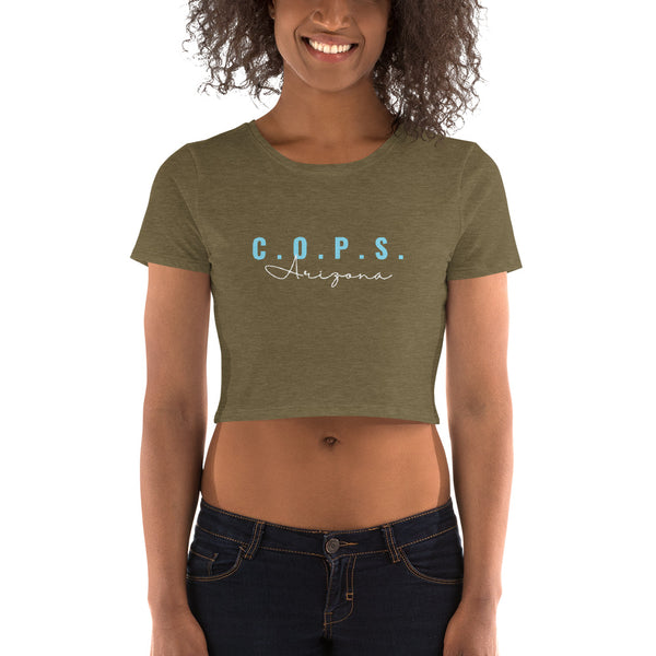 C.O.P.S. Arizona Women’s Crop Slim Fit Tee (Teal)