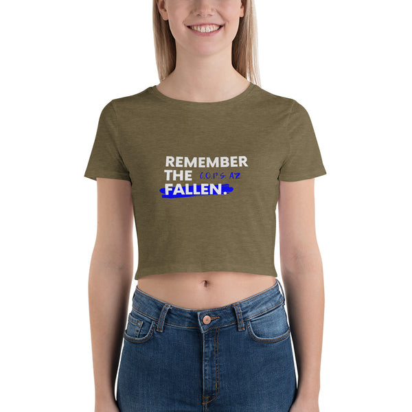 Remember the Fallen Women’s Crop Slim Fit Tee