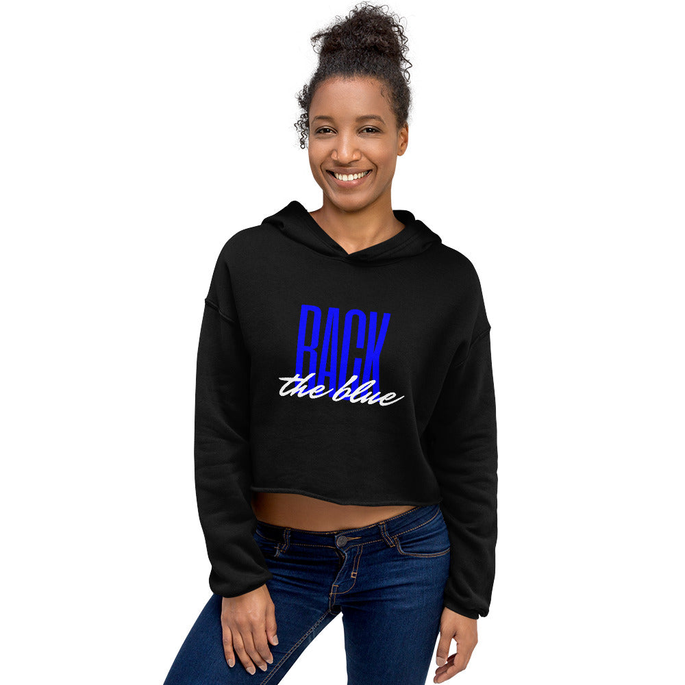 Back The Blue Women's Cropped Hoodie