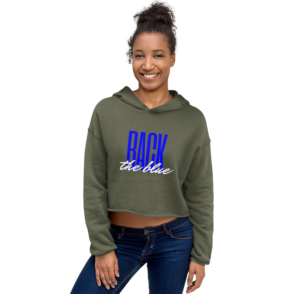 Back The Blue Women's Cropped Hoodie