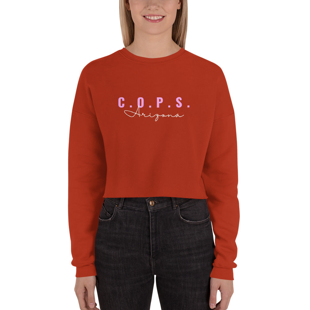 C.O.P.S. Arizona Women's Cropped Sweatshirt (Pink)