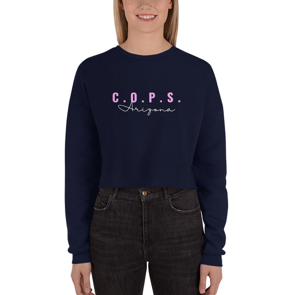 C.O.P.S. Arizona Women's Cropped Sweatshirt (Pink)