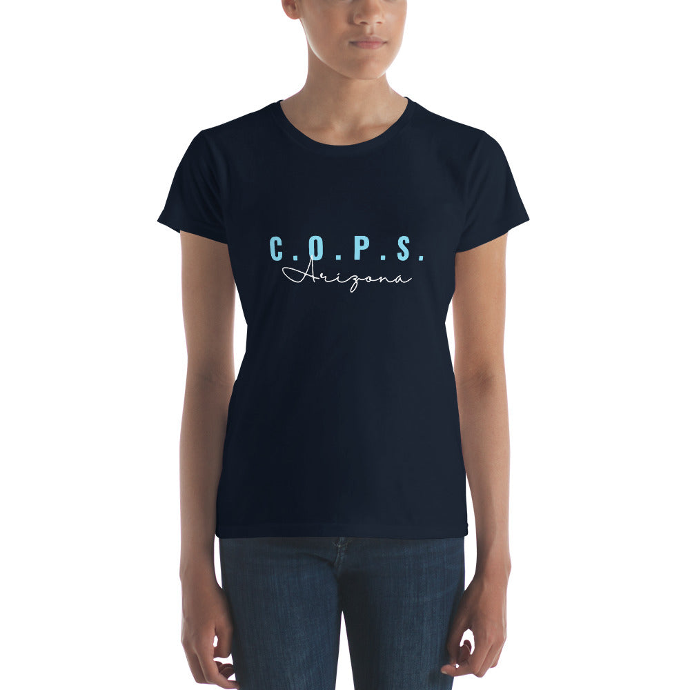C.O.P.S. Arizona Women's Fashion Fit T-shirt (Teal)