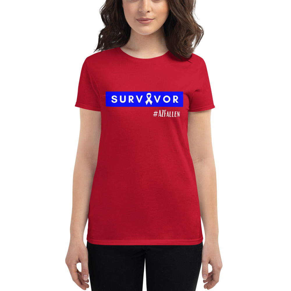 Survivor Ribbon #AZFallen Women's Fashion Fit T-shirt