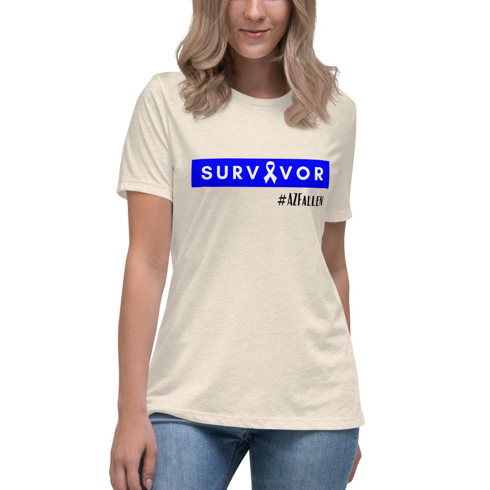 Survivor Ribbon #AZFallen Women's Relaxed T-Shirt