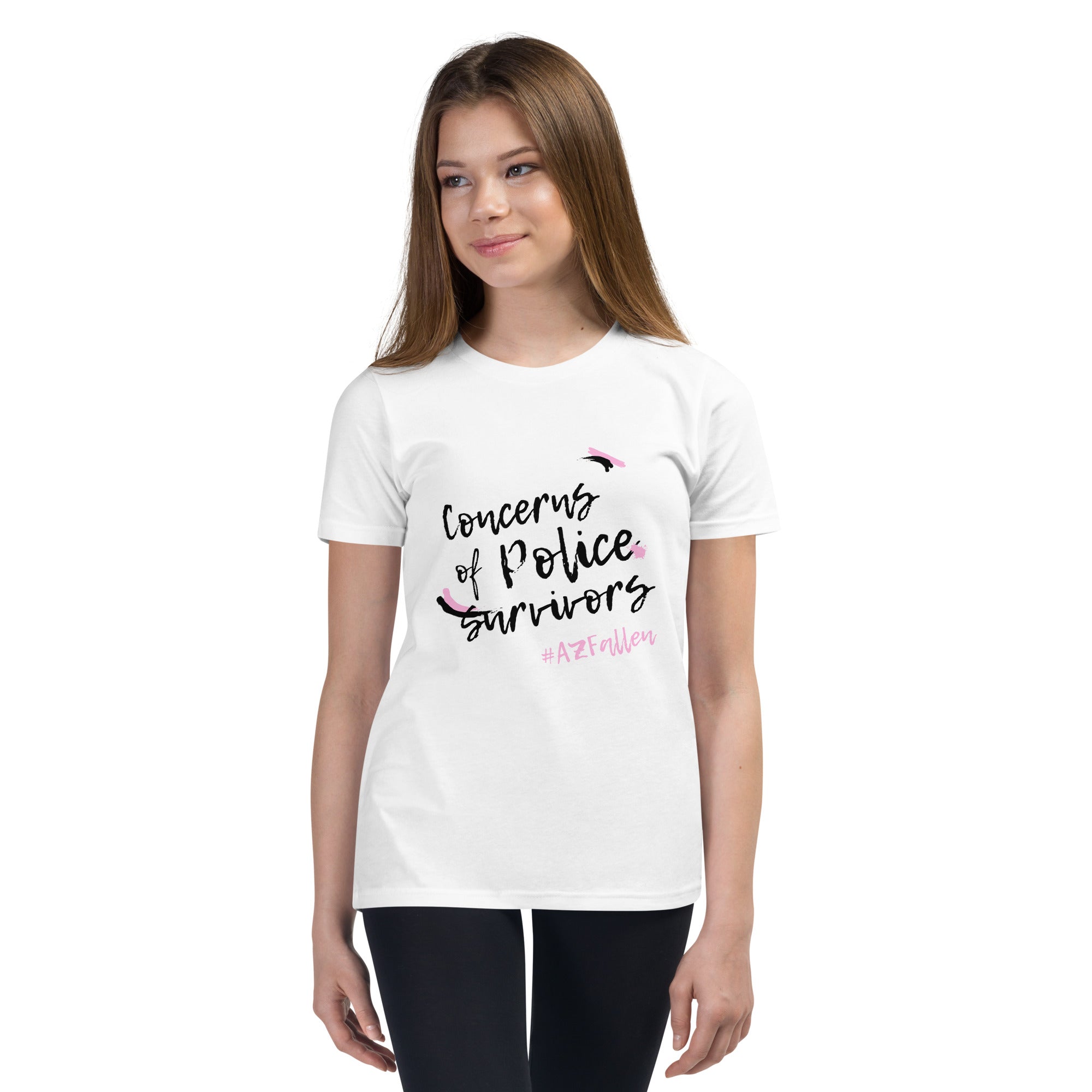 Concerns of Police Survivors Pink Youth Short Sleeve T-Shirt